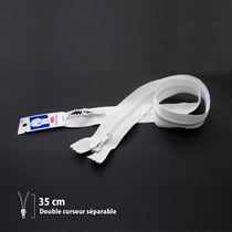 Fermeture Z68, séparable 6 mm double curseur - 35cm