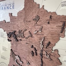 Tableau Carte des vins de France sur panneau blancCREATIFWOOD