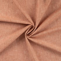 Tissu Lin Coton uni Rouille chiné