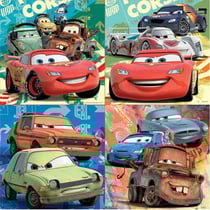 4 puzzles progressifs cars disney pixar : flash mcqueen et ses amis 12 / 16 / 20 / 25 pièces - educa - 14942