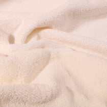 Tissu Éponge réversible Bambou envers polyester tout doux Ecru