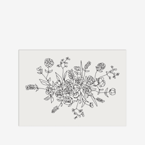 Carte Postale - Elizabeth Jaouen -  Roses - 14,8 x 10,5 cm - Made in France