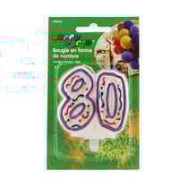 Bougie anniversaire nombre 80