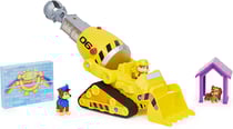 Pat patrouille ruben et son grand bulldozer deluxe transformable + 3 figurines chien - paw patrol the movie - spin master
