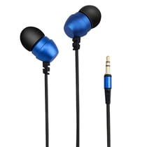 Écouteurs Smartphones Oreillettes Intra-Auriculaires Flexible Jack 3.5Mm Bleu YONIS