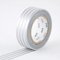 Masking tape - Lignes argent - border silver - 7 m x 15mm