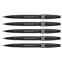 Lot de 5 stylos feutres pointe pinceau extra fine - Pentel - Noir