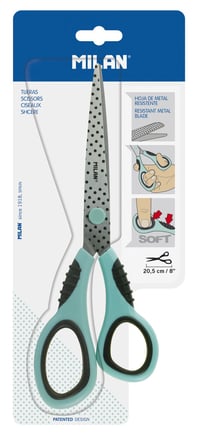 Blister ciseaux de bureau Dots et Buttons 20,5 cm