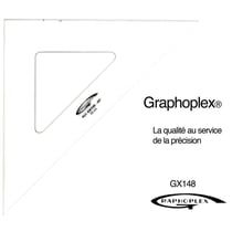 Graphoplex - Equerre 45° 3 bords droits 32 cm