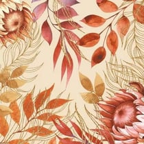4 serviettes en papier découpage collage 33 cm FLEUR  FEUILLE D AUTOMNE N 105