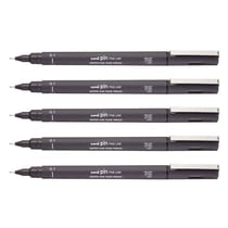 Lot de 5 feutres techniques UNI-BALL PIN 01200 GF pointe 0,1 mm gris foncé