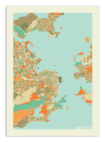 Affiche - Rio de Janeiro map - Muzungu