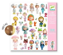 Stickers metalises – Le petit monde des Tinyly - Djeco - Marron