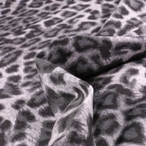 Tissu Bengaline Léopard sur fond Gris