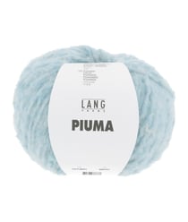 Pelote de laine et coton à tricoter PIUMA - Lang Yarns 21 Bleu