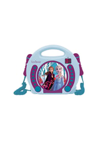 Lecteur CD portable avec 2 microphones Reine des Neiges