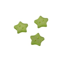 Bouton 2 trous étoile vert gazon 13mm