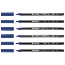 Lot de 6 feutres pinceaux permanents - EDDING - Porcelaine 4200 - Bleu acier