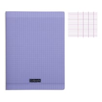 Cahier - 24x32(cm) - Grands carreaux - 192 pages - couverture en polypro - sans spirale - Clairefontaine - Calligraphe