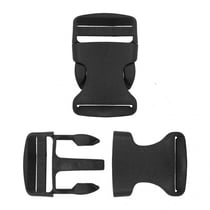 Boucle anti-glisse plastique à l'unité noir 60mm x 38mm