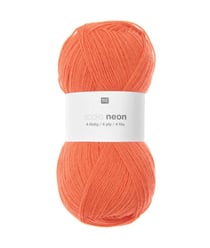 Pelote de laine à chaussette Socks Neon 4 Fils - 100GR - Rico Design 04 Orange Fluo