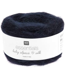 Fil exceptionnel à tricoter Essentials Baby Alpaca Loves Silk - 25GR - Rico Design 012 Bleu Marine