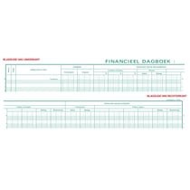 Piqûre Registre financier - texte NL - 80 pages - Blanc - Exacompta