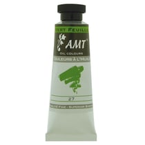 Peinture à l'huile fine en tube vert feuille 45ml - Amt