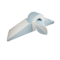 Set de blocs en mousse 4 élément blanc bleu pastel - Velinda - Gris