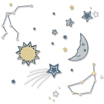 Matrices de découpe - Étoiles, lune & constellations - 12 dies Thinlits - Sizzix