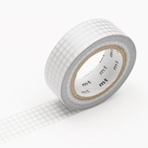 Masking tape - Quadrillé argent - 7 m x 15mm