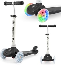 Trottinette 3 roues enfant +3 ans 50Kg Max, Trottinette D'équilibre, Socle Antidérapant, Frein, Hauteur Réglable 55- 70 cm Roues Lumineuses LED