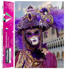 Diamond Painting Broderie Diamant LUMINLIFE 70x50cm, 5D, diamants ronds - Carnaval de Venise