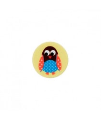 Carte de 2 boutons Hibou à queue Jaune 18mm - Union Knopf Jaune