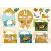 Boite d invitations Animaux de la Jungle