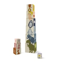 Blocs à empiler en carton animaux - TRIXIE BABY - Marron