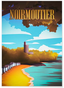 Affiche ville Noirmoutier | A3 : 29,7x42cm
