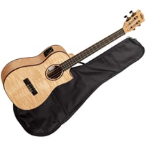 All Solid Flame Maple Cutaway Baritone + housse Kala
