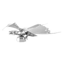 MetalEarth: HARRY POTTER / DRAGON GRINGOTT 19x13.7x6cm, maquette 3D en métal avec 2 feuilles, sur carte 12x17cm, 14+
