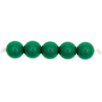 24 Perles rondes 10 mm - vert foncé