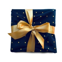 Carédeau Papier Cadeau Réutilisable 35x35CM Mat 100% Coton