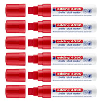 Marqueur craie liquide 4-15 mm - EDDING - Rouge - Pointe biseautée