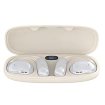 Ecouteurs Bluetooth Sans Fil Avec Affichage LED Et Longue Autonomie Beige 2 YONIS