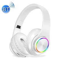Casque Bluetooth Sans Fil V5.0 Haute Qualité Audio 10m Portée 12h Conversation + SD 4Go Blanc YONIS