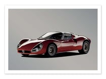 Affiche 50 x 70 cm - Alpha Romeo 33 Stradale - Artmoric