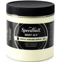 Encre acrylique blanche phosphorescente night glo pour sérigraphie - Speedball