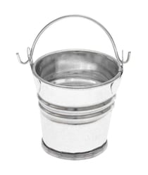 Seau en métal miniature, 4 x 4,5 x 4 cm pour le monde des lutins - Rico Design gris