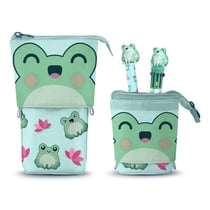 Oh My Pop! - Trousse Pop Up avec stylo à bille 10 couleurs & stylo à bille effaçable à encre gel Froggy