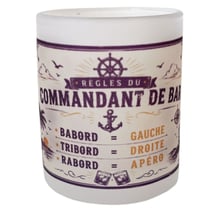 Verre imprimé commandant de bar apéro 280 ml