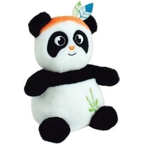 Peluche bouillotte INDIAN PANDA - JEMINI - 21 cm - Blanc et noir - Bébé